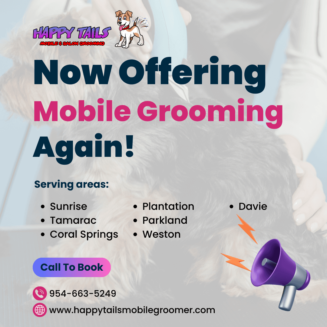 Happy Tails Mobile & Salon Grooming - Mobile dog grooming in Coral Springs, FL